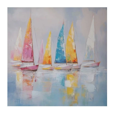 SAIL BOATS ΠΙΝΑΚΑΣ ΤΥΠΩΜΕΝΟΣ ΣΕ ΚΑΜΒΑ 80Χ80ΕΚ