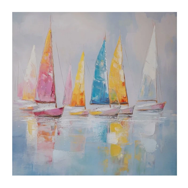 SAIL BOATS ΠΙΝΑΚΑΣ ΤΥΠΩΜΕΝΟΣ ΣΕ ΚΑΜΒΑ 80Χ80ΕΚ