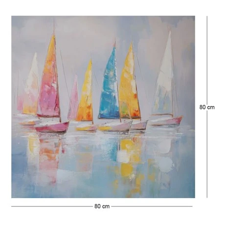 SAIL BOATS ΠΙΝΑΚΑΣ ΤΥΠΩΜΕΝΟΣ ΣΕ ΚΑΜΒΑ 80Χ80ΕΚ