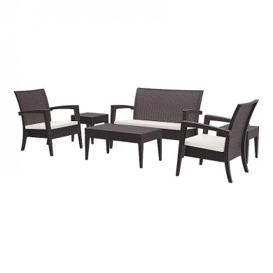Σαλόνι κήπου σετ 4 τεμαχίων σε χρώμα καφέ MIAMI LOUNGE SET SIESTA