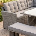 CENTER Set Steel (4 pcs) Grey Wicker/Cushions Dark Grey