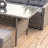 CENTER Set Steel (4 pcs) Grey Wicker/Cushions Dark Grey