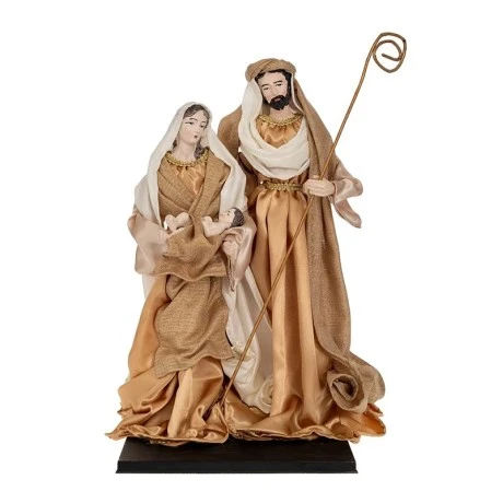 CHAMPAGNE GOLD HOLY FAMILY FIGURINES 30CM