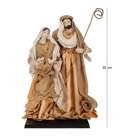 CHAMPAGNE GOLD HOLY FAMILY FIGURINES 30CM