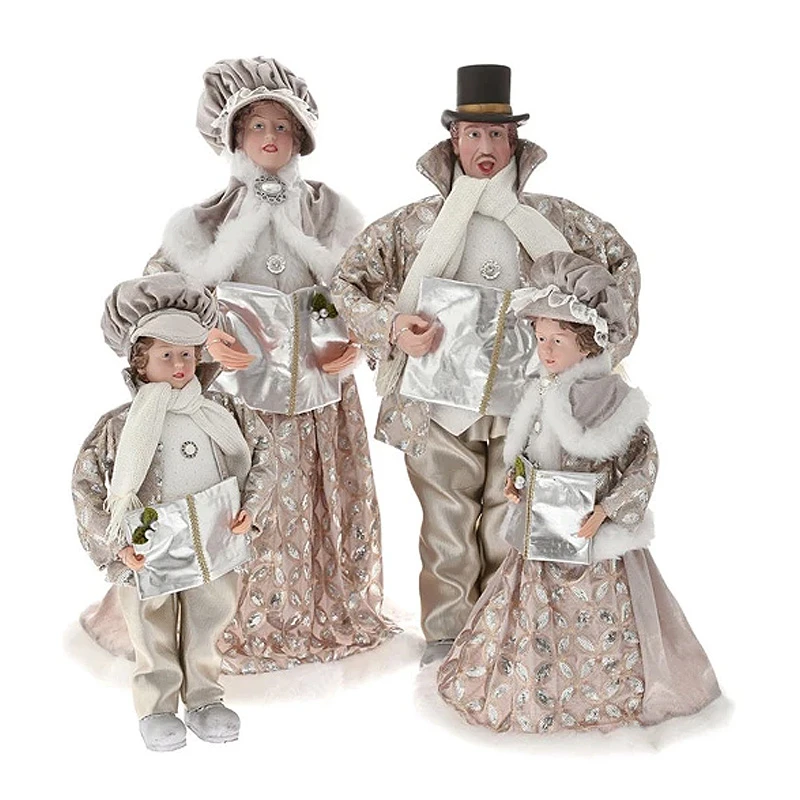 CHAMPANGE  CHRISTMAS CAROLING FAMILY SET 4 50-70CM