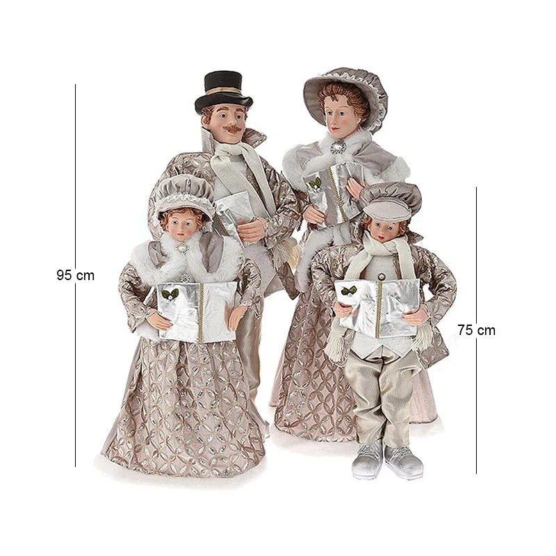 CHAMPANGE  CHRISTMAS CAROLING FAMILY 95CM SET 4