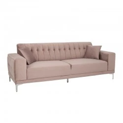 ΣΑΠΙΟ ΜΗΛΟ ΒΕΛΟΥΔΙΝΟΣ 3ΘΕΣΙΟΣ ΚΑΝΑΠΕΣ ΜΕ ΑΣΗΜΙ ΜΕΤΑΛΛΙΚΑ ΠΟΔΙΑ 236Χ86Χ85ΕΚ LEGS KD