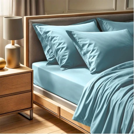 Σεντόνι Tonne Cotton Box Διπλό (240x260) χρώμα πετρόλ μπλε