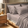 Tonne single flat sheet in beige color (180x240)