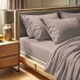 Tonne single flat sheet in beige color (180x240)