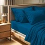Tonne single flat sheet in petrol color (180x240)