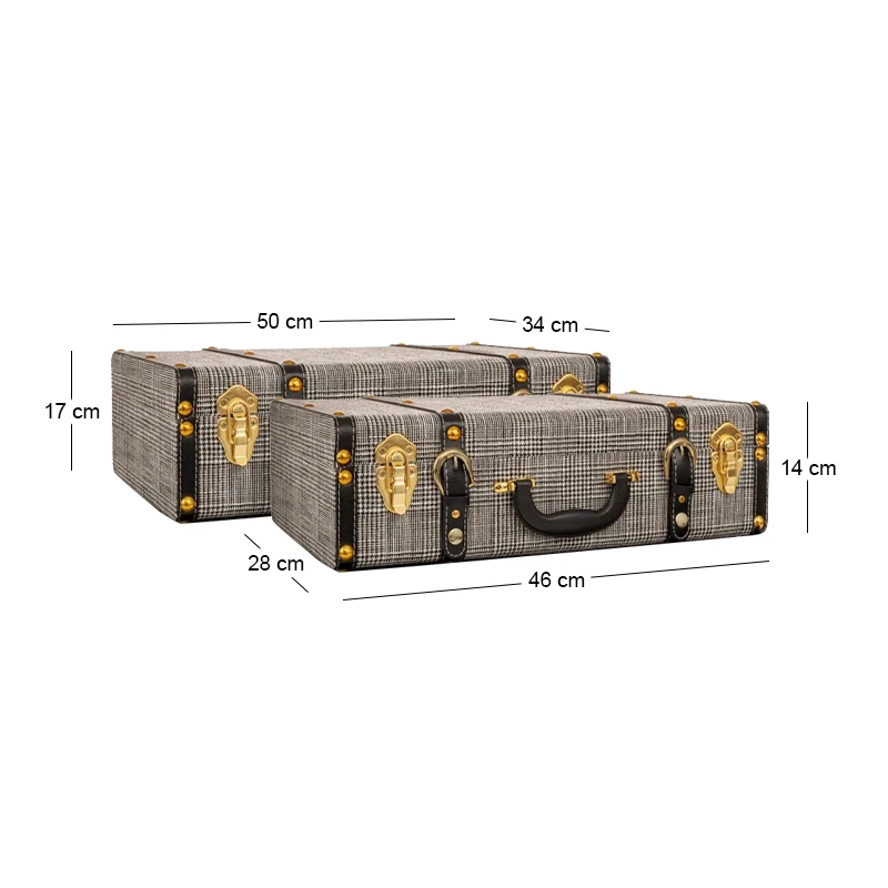 ΣΕΤ 2 ΑΣΠΡΟΜΑΥΡΕΣ ΚΑΡΟ ΒΑΛΙΤΣΕΣ ΜΕ ΧΡΥΣΕΣ ΛΕΠΤΟΜΕΡΕΙΕΣ 50Χ17Χ34ΕΚ 46Χ14Χ28ΕΚ