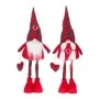 XMAS SET 2 RED FABRIC FOLDABLE GNOME WITH HEART 70CM