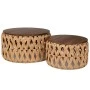 SET 2 KNITTED ROPE STOOL 70X39 55X30CM