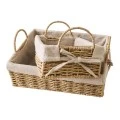 SET 2 RECTANGLE ROPE BASKET 30X21X10  25X17X8CM