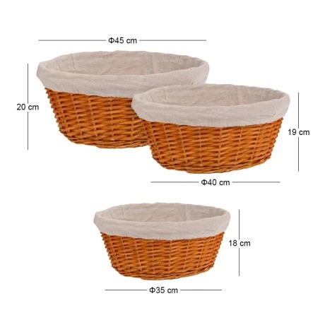 ΣΕΤ 3 ΦΥΣΙΚΟ ΠΑΝΕΡΙ ΜΕ ΥΦΑΣΜΑ A:45X20 B:40X19 C:35X18 ΕΚ