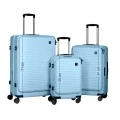 SET 3 BLUE SUITCASE WITH WHEELS 50 61 71CM