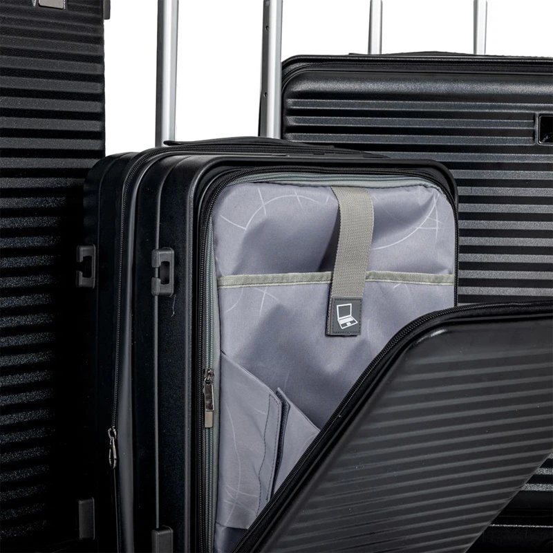 SET 3 WHITE SUITCASE WITH WHEELS 50 61 71CM