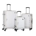 SET 3 WHITE SUITCASE WITH WHEELS 50 61 71CM