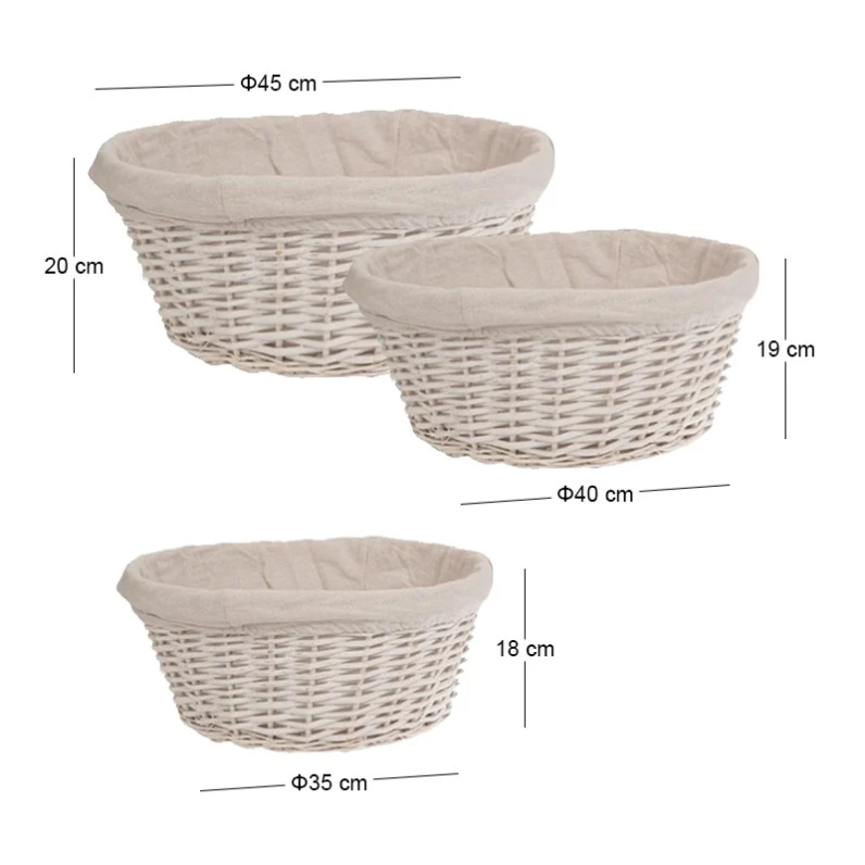 ΣΕΤ 3 ΛΕΥΚΟ ΠΑΝΕΡΙ ΜΕ ΥΦΑΣΜΑ A:45X20 B:40X19 C:35X18 ΕΚ