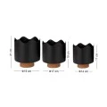 SET 3 BLACK METAL FLOWER POT WITH FELT BASE  D19X21 D17X19 D14X17CM