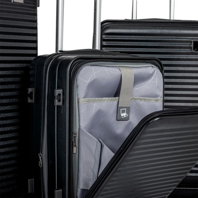 ΣΕΤ 3 ΜΑΥΡΗ ΒΑΛΙΤΣΑ ΜΕ 4ΡΟΔΕΣ 50 61 71ΕΚ ΜΕ ΑΝΟΙΓΜΑ ΑΠΟ ΠΑΝΩ (PROMOTION)