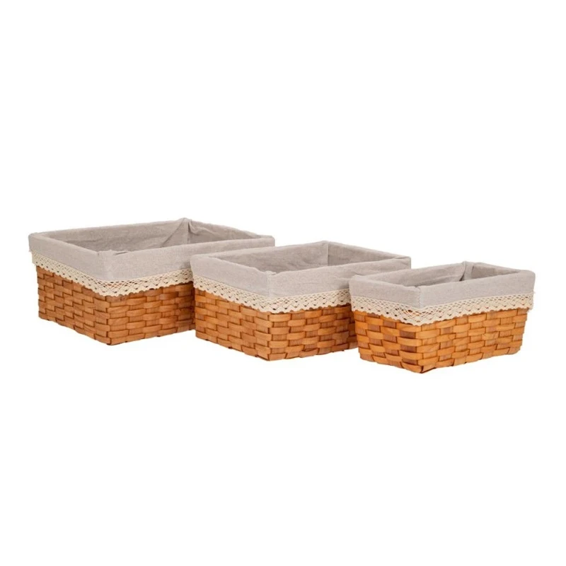 ΣΕΤ 3 ΠΑΝΕΡΙ ΜΕΛΙ ΜΕ ΥΦΑΣΜΑ A:35X25X15 B:30X20X13 C:25X15X11 ΕΚ