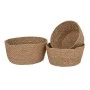ΣΕΤ 3 ΠΑΝΕΡΙΑ ΦΥΣΙΚΟ WICKER  Φ35Χ17 D30X15 X26X13EK
