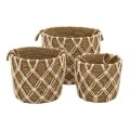 SET 3 NATURAL ROPE BASKET 42X39 38X34 35X29CM