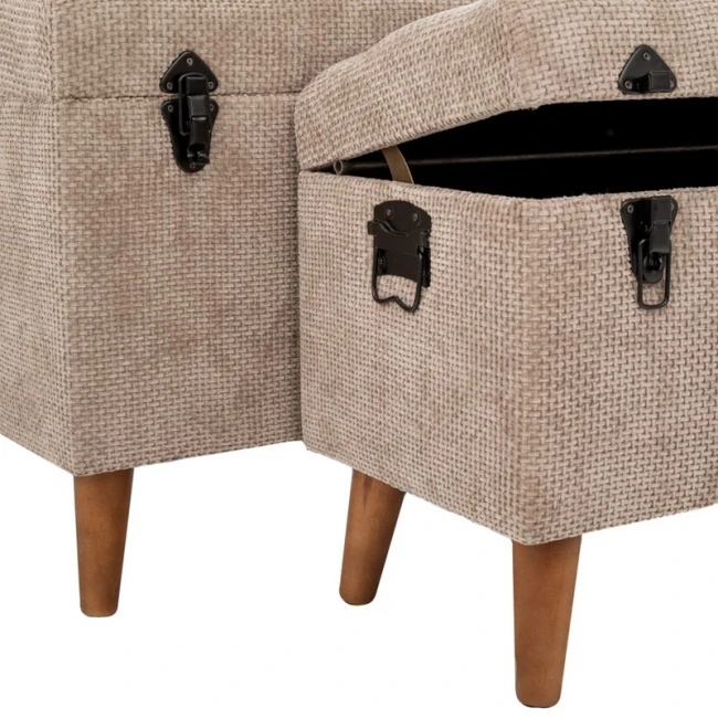 ΣΕΤ 3 ΣΚΑΜΠΟ-ΜΠΑΟΥΛΟ ELEPHANT ΜΕ ΞΥΛΙΝΑ ΠΟΔΙΑ 70Χ41Χ56ΕΚ 65Χ35Χ45ΕΚ 55Χ30Χ40ΕΚ