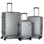 SET 3 DARK GREEN SUITCASE WITH WHEELS 50 61 71CM