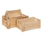 SET 3 NATURAL WOODEN CRATE 27X17X11 23X14X9 19X11X8CM