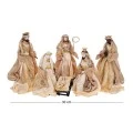 XMAS SET 6 RESIN NATIVITY FIGURINES IN GOLD COLOR 30CM