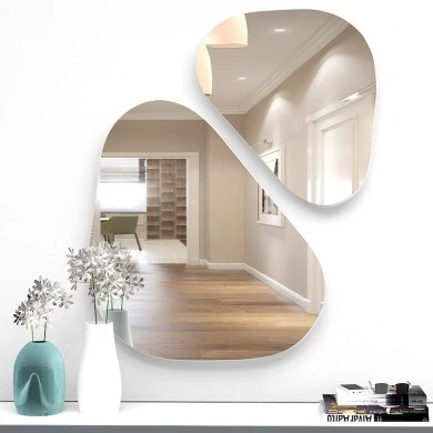 Leista Megapap two pieces wall mirrors set in white color 65x58x2,2cm.