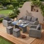 BELMAR Set Alu, Grey Wicker 6pcs (Cushions Grey)