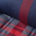 Abel Duvet cover set 4 pcs Double 200x220  dark blue - red color