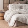 Asilo Duvet cover set 4 pcs Double 200x220 brown - white color
