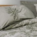 Σετ παπλωματοθήκη Frond Cotton Box 4 τμχ Διπλή (200x220) χρώμα χακί