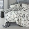 Σετ παπλωματοθήκη Hilaris Cotton Box 4 τμχ Διπλή (200x220) χρώμα ανθρακί