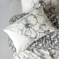 Σετ παπλωματοθήκη Hilaris Cotton Box 4 τμχ Διπλή (200x220) χρώμα ανθρακί
