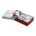 Σετ παπλωματοθήκη Hilaris Cotton Box 4 τμχ Διπλή (200x220) χρώμα ανθρακί