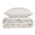 Σετ παπλωματοθήκη Lendell Cotton Box 3 τμχ Μονή (160x220) χρώμα μέντα - λευκό