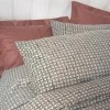Σετ παπλωματοθήκη Mote Cotton Box 4 τμχ Διπλή (200x220) χρώμα κόκκινο - γκρι