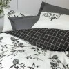 Σετ παπλωματοθήκη Ohia Cotton Box 4 τμχ Διπλή (200x220) χρώμα ανθρακί