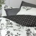 Ohia Duvet cover set 4 pcs Double 200x220  anthracite color