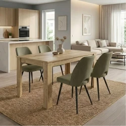 Σετ τραπεζαρία 5τμχ Darlen - Christy Megapap χρώμα sapphire oak - λαδί 125x72x74εκ. Σετ τραπεζαρία 5τμχ Darlen - Christy Megapap χρώμα sapphire oak - λαδί 125x72x74εκ.