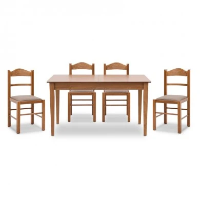 Dining set Adare-Virginia Megapap 5 pcs solid wood - MDF extendable table 140/180x78x77cm.
