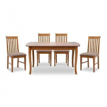 Dining set Belfast Megapap 5 pcs solid wood - MDF extendable table 150/200x89x78cm.