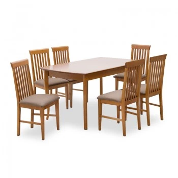 Dining set Belfast Megapap 7 pcs solid wood - MDF extendable table 150/200x89x78cm.