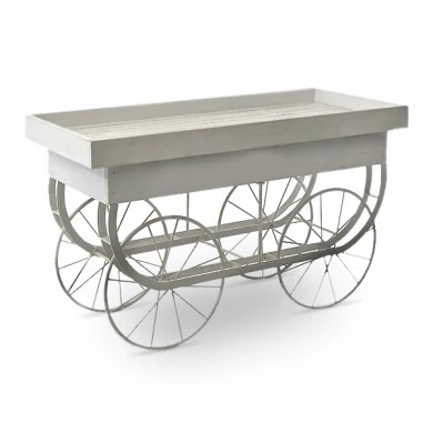 WOOD AND METAL TROLLEY 135X60X67CM